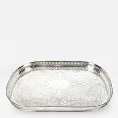 Vintage English Sheffield Plated Gallery Tray - 385031