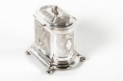 Vintage English Silver Plate Tea Caddy - 153046