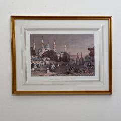 Vintage Engraving of the Blue Mosque Circa 20th Century - 1401208