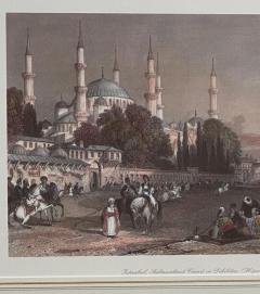 Vintage Engraving of the Blue Mosque Circa 20th Century - 1401210