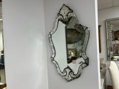 Vintage Etched And Beveled Venetian Mirror - 3902813