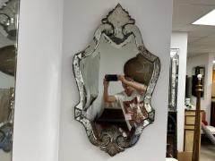 Vintage Etched And Beveled Venetian Mirror - 3902814