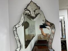 Vintage Etched And Beveled Venetian Mirror - 3902838