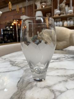 Vintage Etched Crystal Glass Vase - 4373148