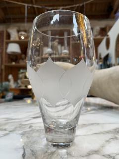 Vintage Etched Crystal Glass Vase - 4373152
