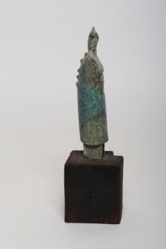 Vintage Etruscan Style Mounted Terracotta Female Idol Deity Effigy Sculpture - 4543698