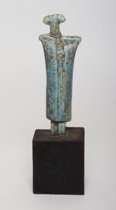 Vintage Etruscan Style Mounted Terracotta Female Idol Deity Effigy Sculpture - 4543699