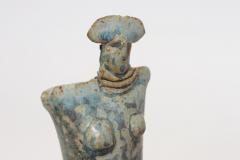 Vintage Etruscan Style Mounted Terracotta Female Idol Deity Effigy Sculpture - 4543703