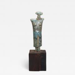 Vintage Etruscan Style Mounted Terracotta Female Idol Deity Effigy Sculpture - 4544468