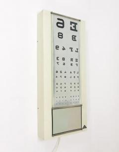 Vintage Eye Doctors Illuminated Eye Test Chart Light Box Germany 1960s - 4067631