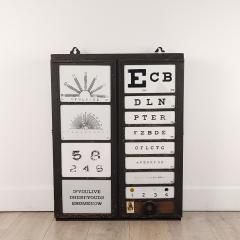 Vintage Eye Testing Chart circa 1950 back lit  - 3650834