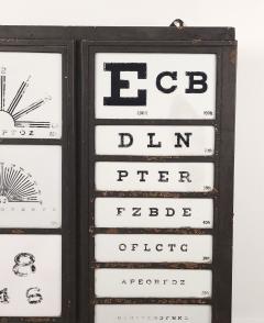 Vintage Eye Testing Chart circa 1950 back lit  - 3650836