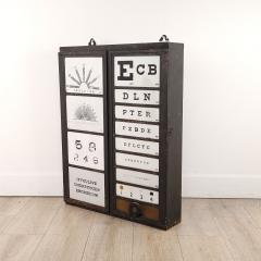 Vintage Eye Testing Chart circa 1950 back lit  - 3650839