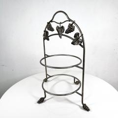 Vintage Farmhouse Two Tiered Metal Grape Serving Stand Cheese Dessert Fruit - 3106571