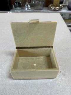 Vintage Faux Marble Lucite Trinket Box with Decorative Stone Accent - 4555559