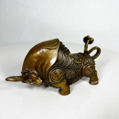 Vintage Feng Shui Gilt Bronze Bull Ox Money Figurine - 3077619