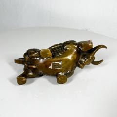 Vintage Feng Shui Gilt Bronze Bull Ox Money Figurine - 3077625