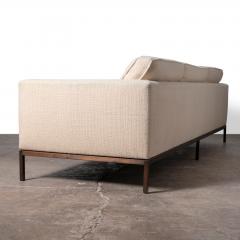 Vintage Florence Knoll Sofa in Original Woven Ivory Wool with Bronze Base 1960s - 4597713
