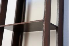 Vintage Folk Art Hand Carved and Stained Walnut Wall Shelf with Arrows Motif - 4365930