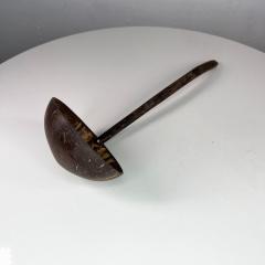 Vintage Folk Art Handmade Coconut Palm Wood Spoon Ladle - 2760460