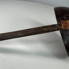 Vintage Folk Art Handmade Coconut Palm Wood Spoon Ladle - 2760468