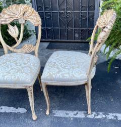 Vintage Fortuny Upholstered Carved Italian Grotto Chairs a Pair - 1871748