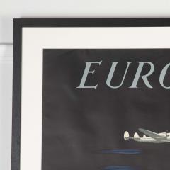Vintage Framed Air France Europe Poster - 3264356