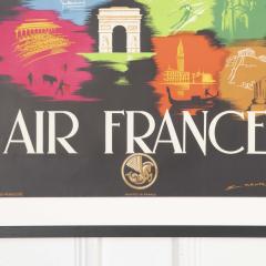Vintage Framed Air France Europe Poster - 3264358