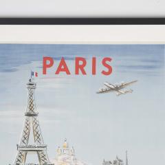 Vintage Framed Air France Paris Poster - 3264361