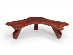 Vintage Free Form Red Mosaic Tile Coffee Table - 919572