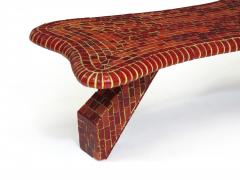 Vintage Free Form Red Mosaic Tile Coffee Table - 919573