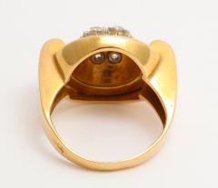 Vintage French 18 Karat Retro Diamond Ring - 2517979