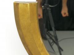 Vintage French Art Deco Carved Giltwood Over Mantel Mirror circa 1940s - 1125177