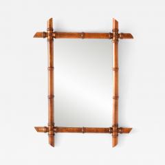 Vintage French Bamboo Mirror - 2864136