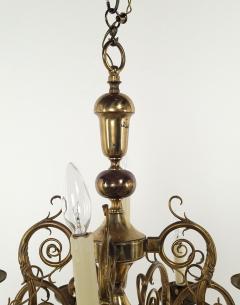 Vintage French Baroque Style Brass Chandelier - 3965389