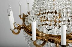 Vintage French Bell Shape Crystal Chandelier - 71177