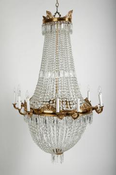 Vintage French Bell Shape Crystal Chandelier - 71179