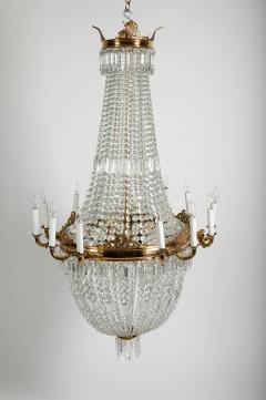 Vintage French Bell Shape Crystal Chandelier - 71180