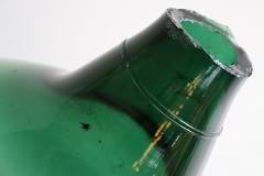 Vintage French Blown Glass Wide Neck Demijohn Carboy in Teal Green - 4181026