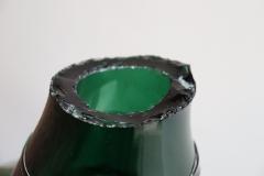 Vintage French Blown Glass Wide Neck Demijohn Carboy in Teal Green - 4181028