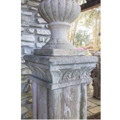 Vintage French Cast Stone Urn on Pedestal - 1931982