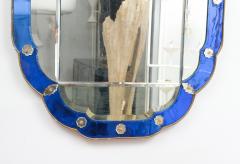 Vintage French Cobalt Blue Mirror - 2855711