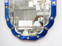 Vintage French Cobalt Blue Mirror - 2855715