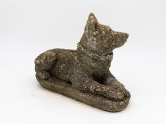 Vintage French Concrete Shepherd or Labrador Dog Garden Ornament Mid 20th C  - 3714665