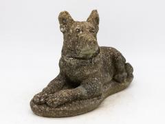 Vintage French Concrete Shepherd or Labrador Dog Garden Ornament Mid 20th C  - 3714667