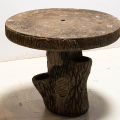Vintage French Country Faux Bois Garden Table - 1536409
