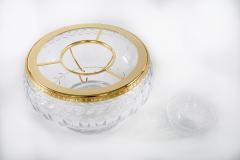 Vintage French Cut Crystal Gilt Bronze Caviar Service - 2471926