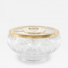 Vintage French Cut Crystal Gilt Bronze Caviar Service - 2474608