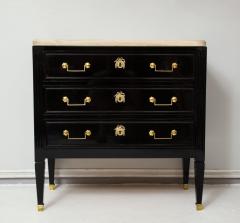 Vintage French Ebonized Marble Top Commode in the Directoire Manner - 1557055