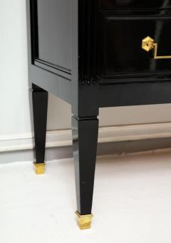 Vintage French Ebonized Marble Top Commode in the Directoire Manner - 1557056